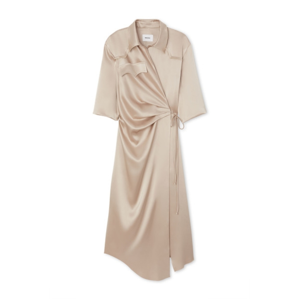 NWOT Nanushka Lais Dress Small Tan